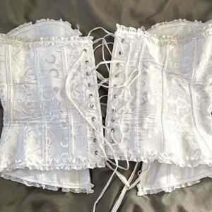 BEEN WORN ONCE!! White corset, brand name unknown